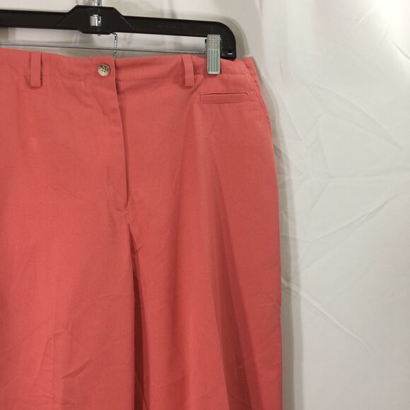 Talbots Vintage Y2K Tangerine Pleated Pants Size 10 NWOT Cotton Trousers Career - Picture 2 of 4